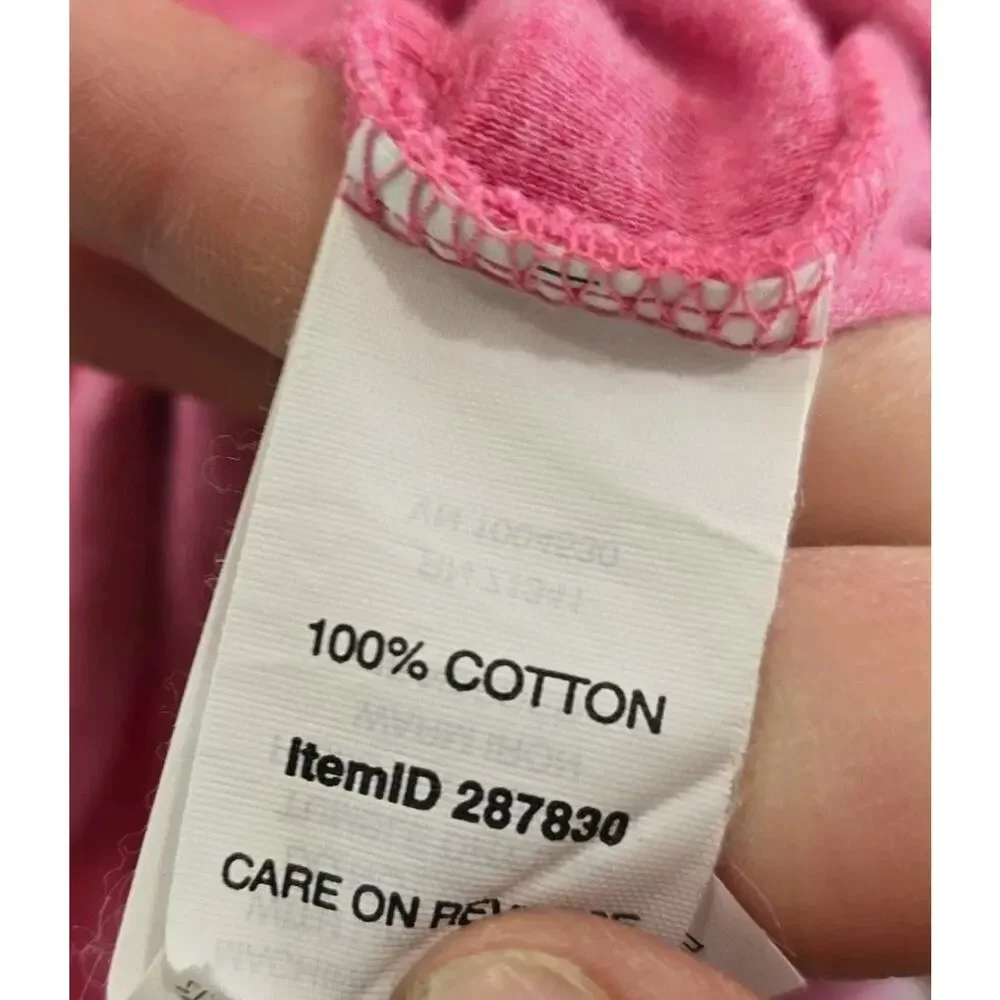 LL Bean Shirt Womens XL Petite P Pink Three Quarter Sleeve V Neck
